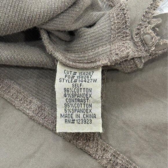 Wearables XCVI Womens Jacket Army Green Blazer Roll-Tab Sleevex Size M - Picture 7 of 8